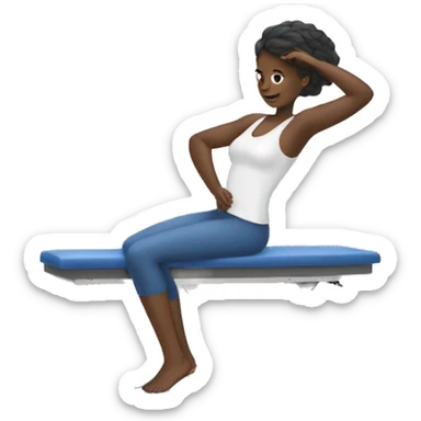 Physical therapy aid black girl sticker
