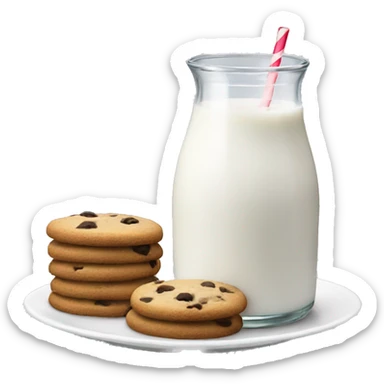 Milk and cookies sticker