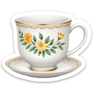 Birthday  tea cup sticker