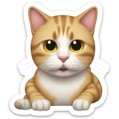 Cat with Hangover  sticker