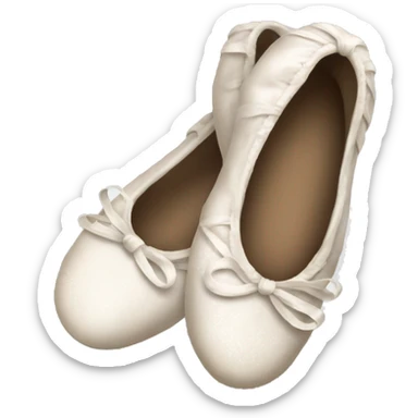muddy  white ballet shoes sticker
