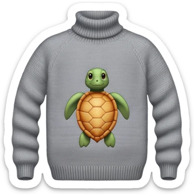 Turtle neck sweater sticker