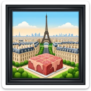 paris art gallery SPAM meat city arty landscape  sticker