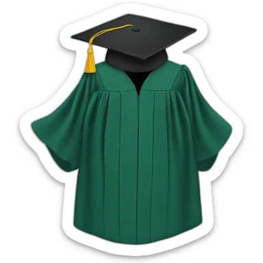 graduation gown sticker