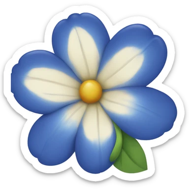 Blue flower sticker