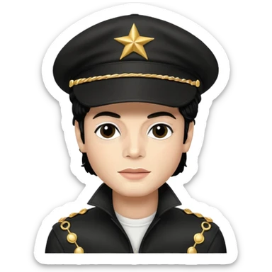 michael jackson with cap  sticker