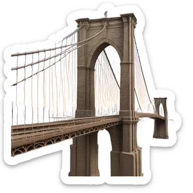 Brooklyn bridge seen from the coast sticker