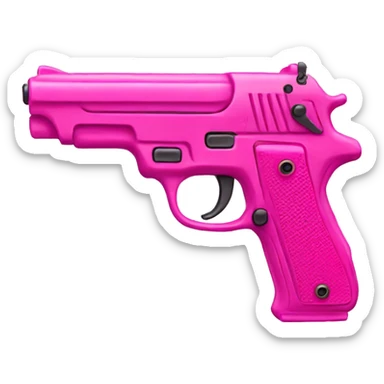 pink gun sticker