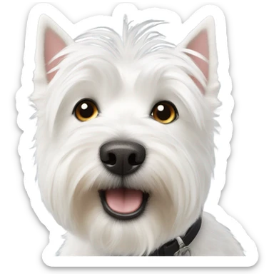 Westie dog face sticker