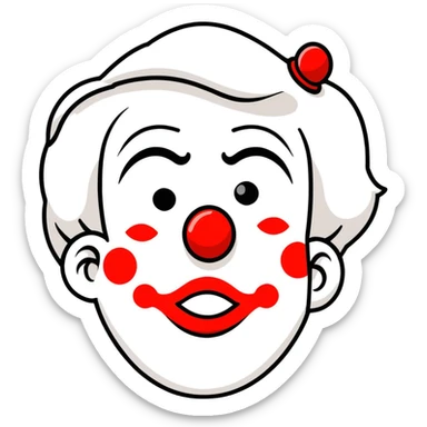sad clown sticker
