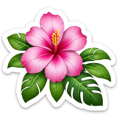 Tropical Hawaii flower  sticker