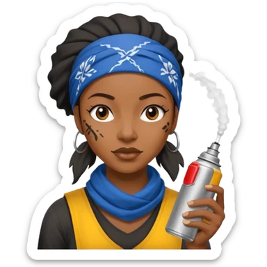 Street Grafitier black woman sticker