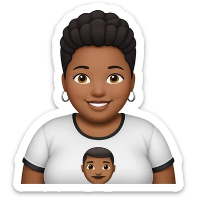 una persona gorda negra y prohibido sticker