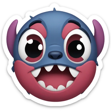 Stitch with hearts sticker