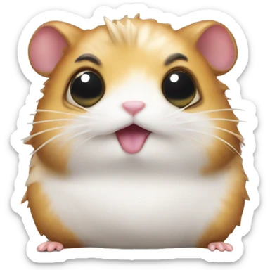 Poop monster hamster sticker