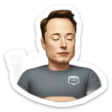 Elon musk allant dormir sticker