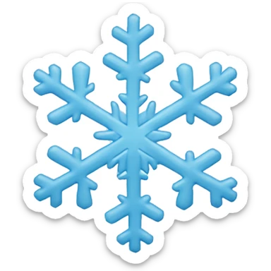 Light blue snowflake sticker