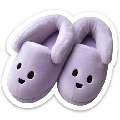 cozy slippers light purple sticker