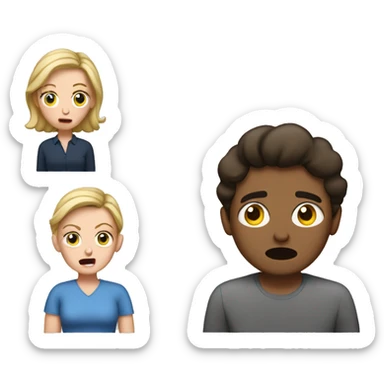 white mom arguing with the husband sticker