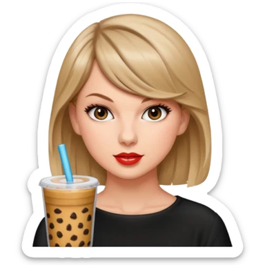 Taylor swift with boba sticker