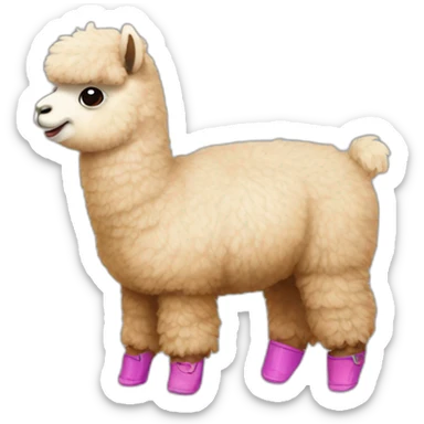 alpaca with flip flops sticker