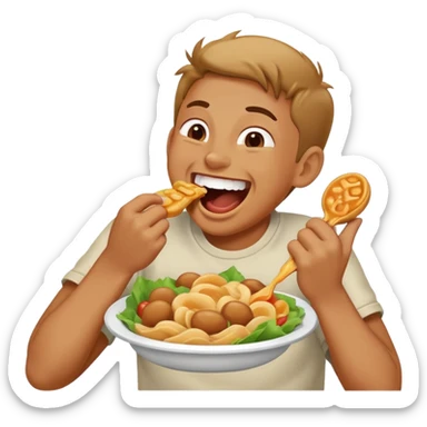 Person laughing well chocking themself sticker