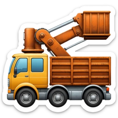 truck load with machine sticker