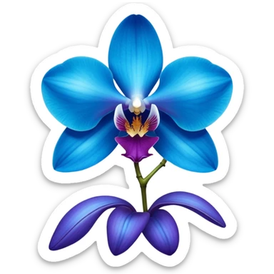 royal blue and cyan orchid sticker