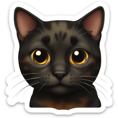 Dark tortoiseshell cat sticker