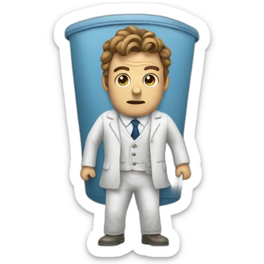 Dr Who in underpants sticker