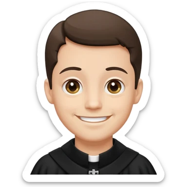 The priest presiding over the wedding sticker