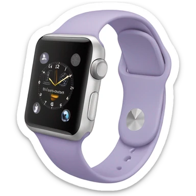 Apple Watch light purple sticker