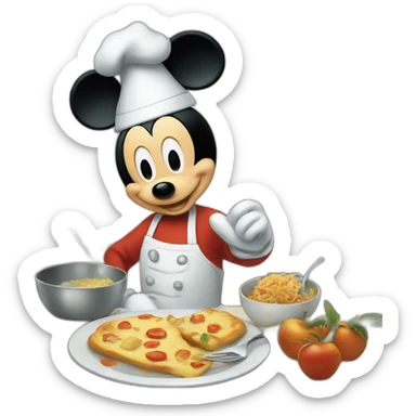 Mickey qui cuisine  sticker