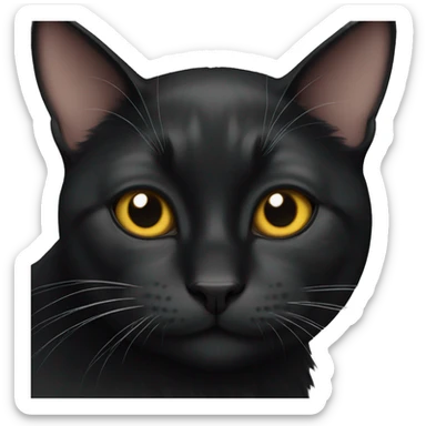 black cat sticker