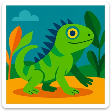 Iguana sticker