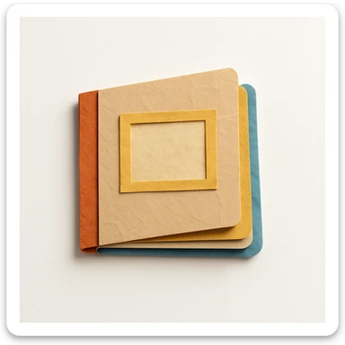 beige photo album sticker