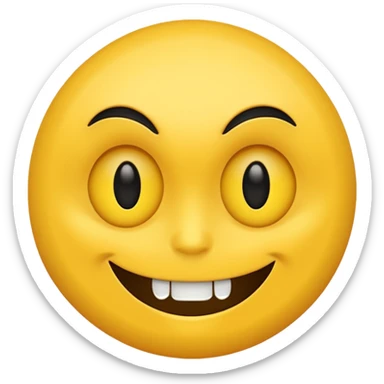 Devious face (yellow circle face) sticker