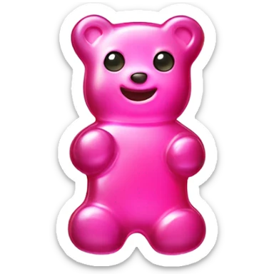 Pink gummy bear sticker