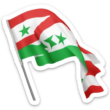 Flag of the Syrian revolution sticker