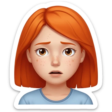 Girl flustered  blushing  sticker