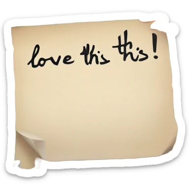 paper that says love this flowers sticker