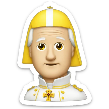 john paul Ii as a yellow submarine sticker