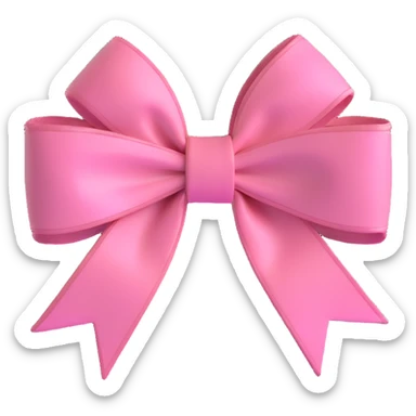 preppy pink bow, hot pink, crisp edges, fashion accessory sticker