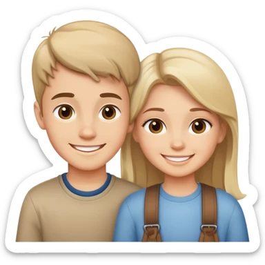 Boy making out with girl sticker