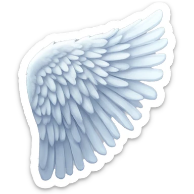 Iced angel wing just one wing sticker