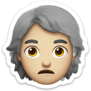 A angry and lovely person sticker