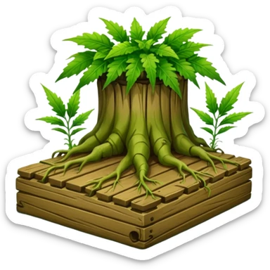 weedy dock with root sticker