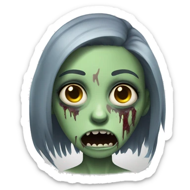 zombie gir sticker