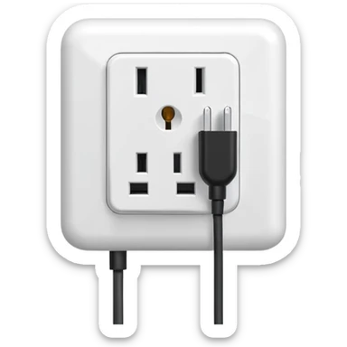 plug atached in an outlet sticker