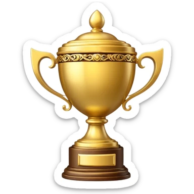 I want to generate a 3d image of a trophy sticker
